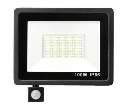 Naświetlacz LED 100W z czujnikiem ruchu barwa biała neutralna